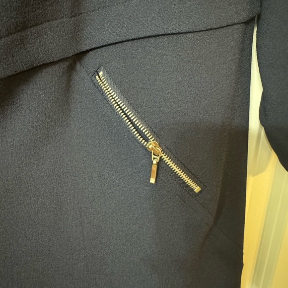 Navy SOHO Cardigan W/Zipper Pockets - Picture 6 of 6